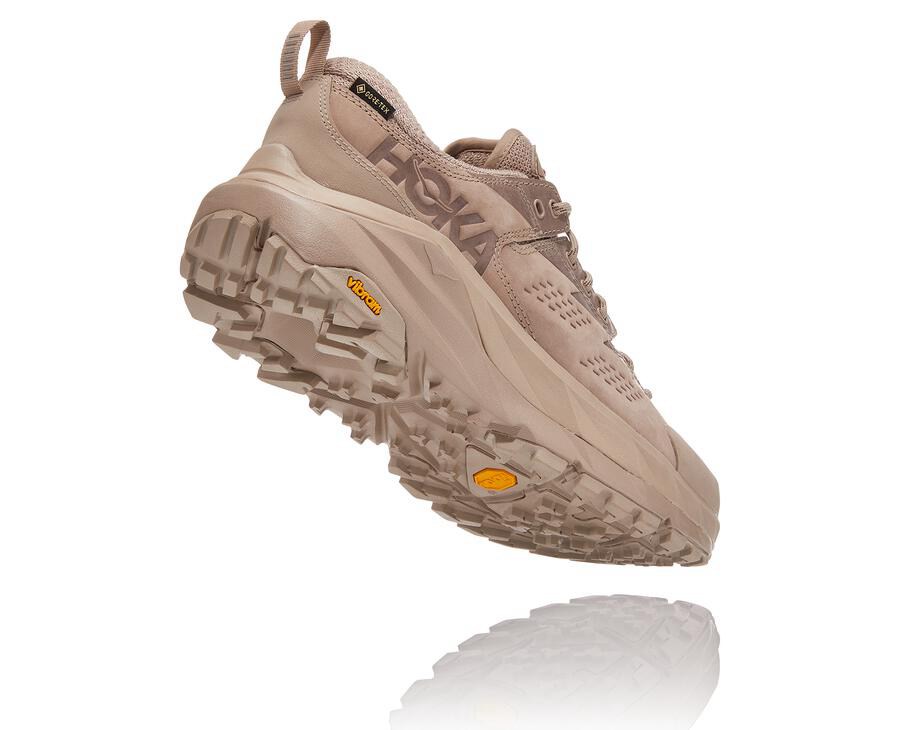 Zapatillas Trail Hoka One One Mujer - Kaha Bajas Gore-Tex - Beige - GHU637514